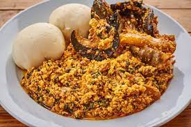 Nigerian Egusi Soup and Pounded Yam