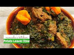 Sweet putato leaves stew & rice (Sierra Leone)